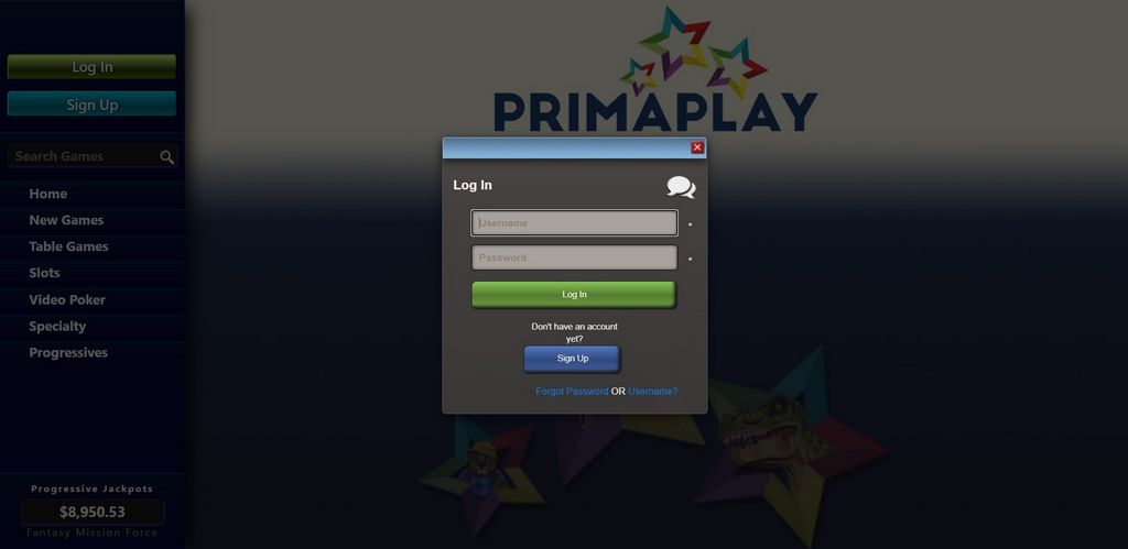 Prima Play Online Casino No Down Payment Benefit Codes (50 Free Chips)